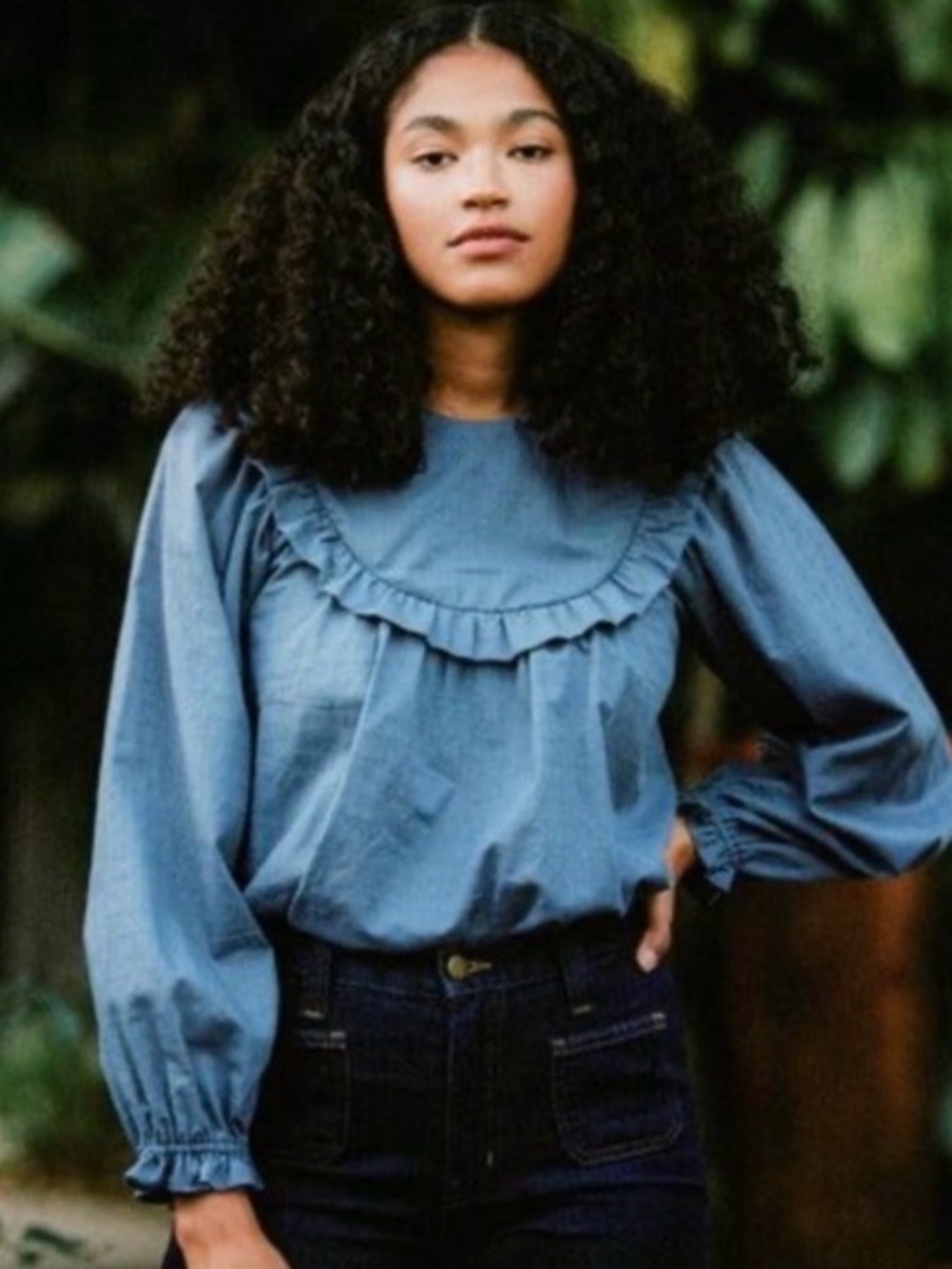 Christy Dawn Hannah blouse in Azure